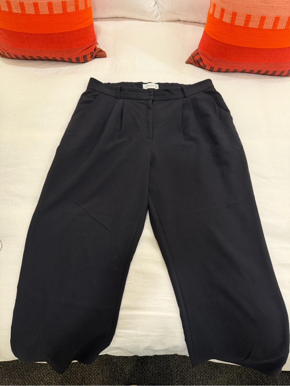 Abercrombie & Fitch Black Trousers Size 34 (18) Like New